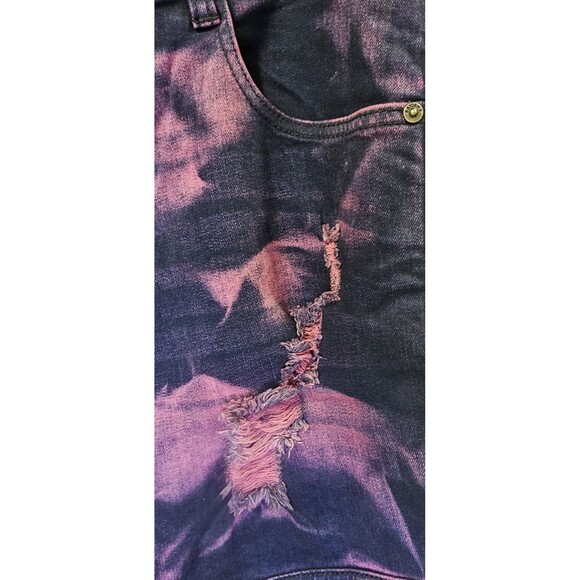 Kayden K Men's Skinny Jeans Comfort Stretch Slim 34 Distressed Tye-Dye Pants - Picture 4 of 11